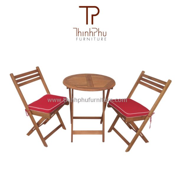 bistro set with cushion